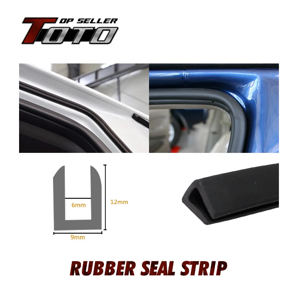 12x9mm U pillar 472"1200cm Car Door Window Rubber PVC Edge Protector