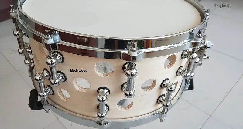 body hole birch wood snare drum 14inch x 6.5inch deep