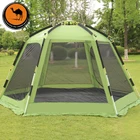 Best Price as low as $213.68 outdoor automatic tent beach 5-8 yurt internal space large camping tent family party canvas barraca carpas camping tente pergola