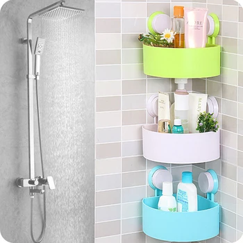 

RSCHEF 1 pcsTriangular-mounted powerful suction cup toilet wall hanging bathroom corner toilet seat