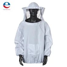 Прочная Qulaity хлопок белая защита для Пчеловодство куртка вуаль платье с шляпой экипировочный костюм Смок Arrrival