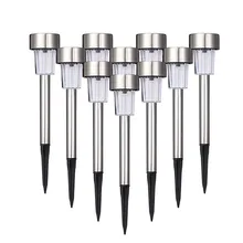 1-20 шт. светодиодный солнечный светильник из нержавеющей стали, уличный светильник на солнечных лужайках для украшения сада, светильник на солнечных батареях