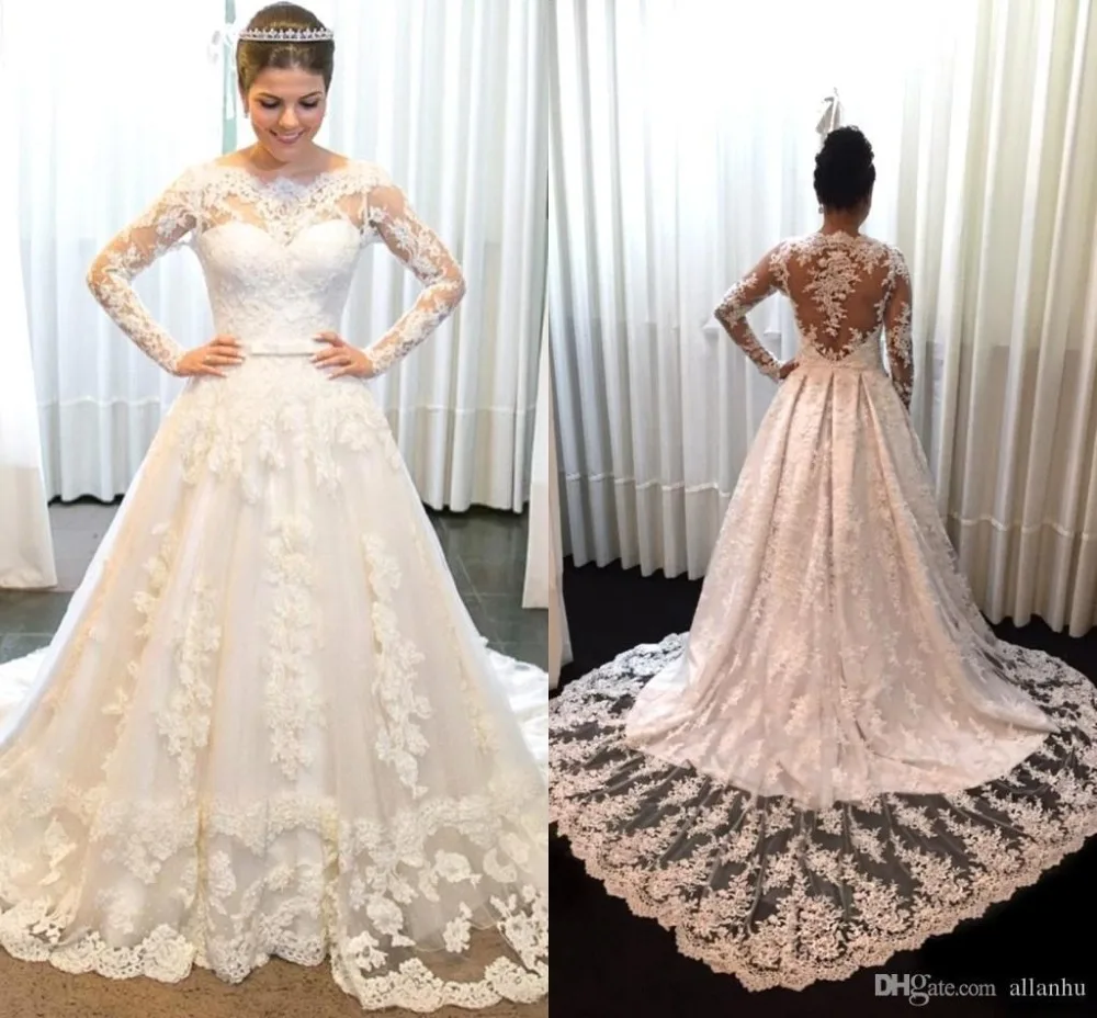 Princess Lace Wedding Gowns Bridal 