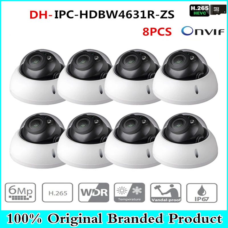 

DH Motorized Zoom Camera IPC-HDBW4631R-ZS Day Night CCTV IP Camera 30M IR Range Vari-Focus Network Camera H.265 6mp 8pcs/lot