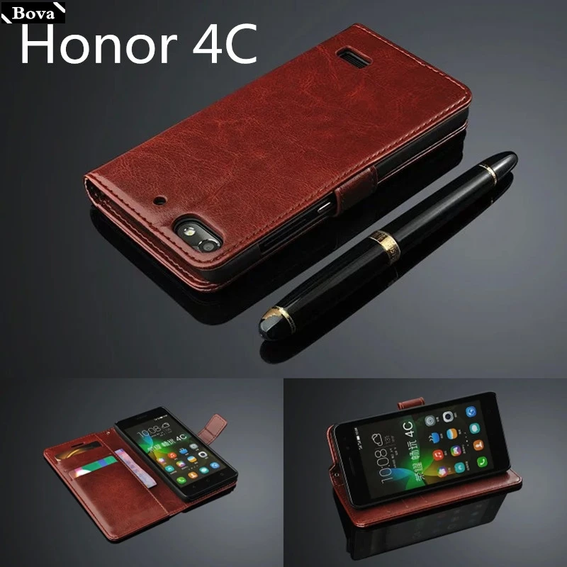 Чехол с отделением для карт Honor 4C Huawei кожаный чехол телефона Ультратонкий