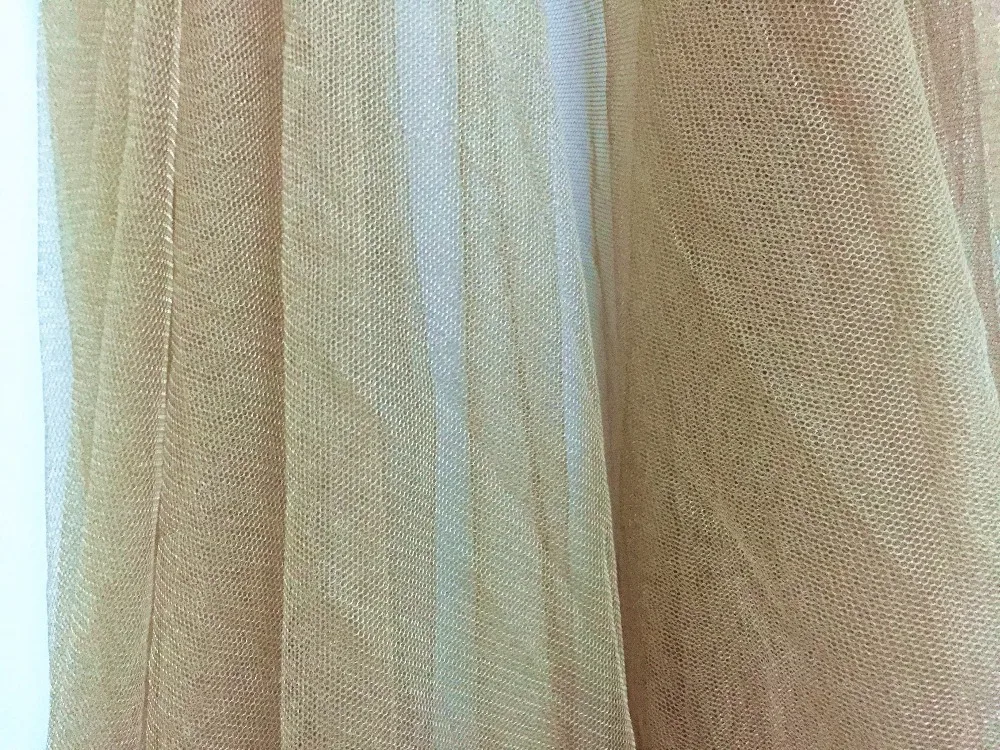 

165cm width 1meter soft gauze net Dark Nude skin mesh fabric grid cloth for wedding deco skirt curtain mosquito net