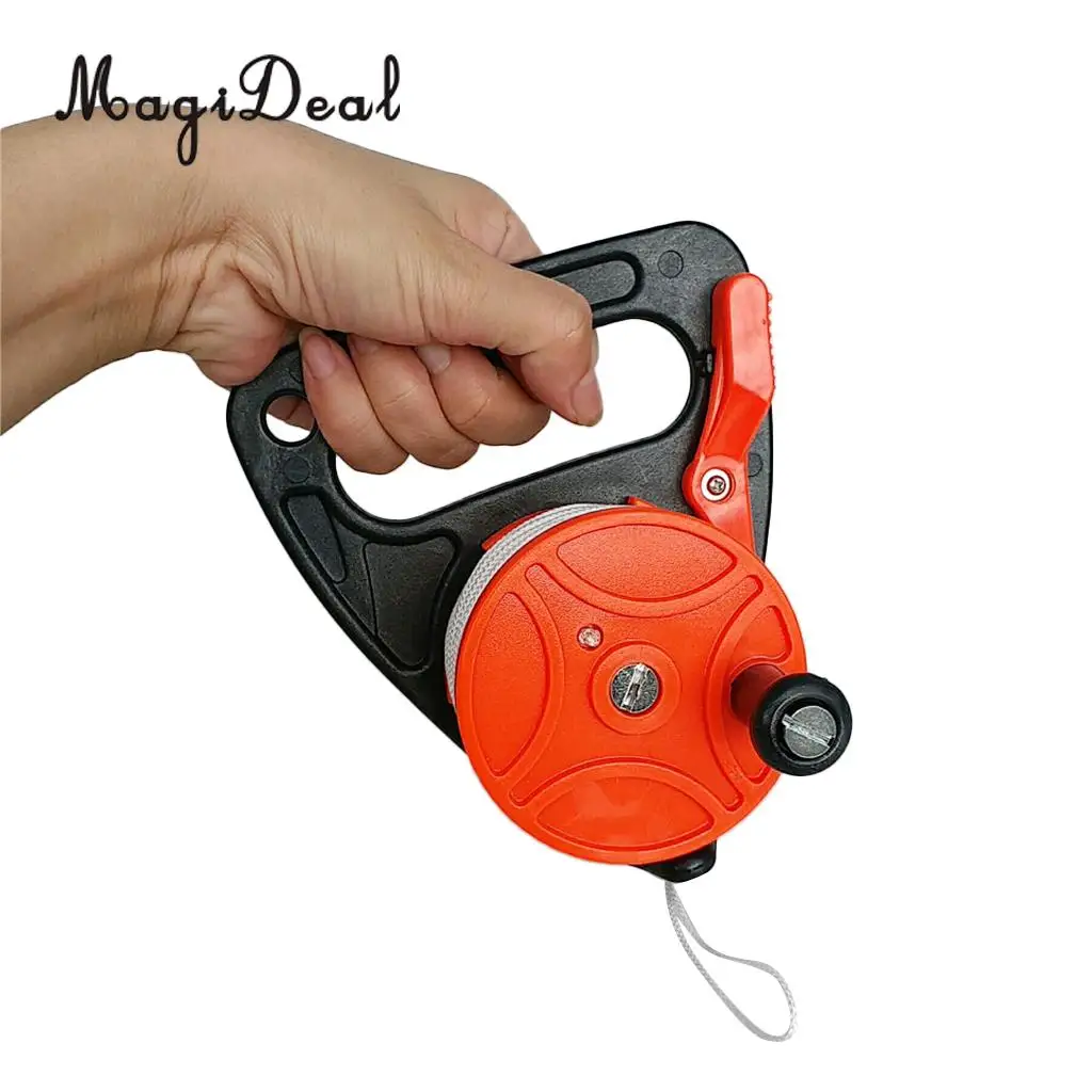MagiDeal Professional 4ft Scuba Diver SMB Surface Marker Buoy + Dive Reel Line Kayak Anchor for Underwater Diving Snorkeling