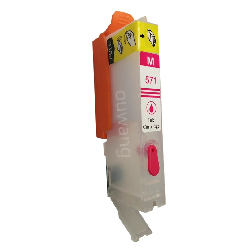 6 цветов PGI 570 CLI многоразовый картридж с чипом pernament для принтера canon PIXMA MG7750 MG7751 MG7752