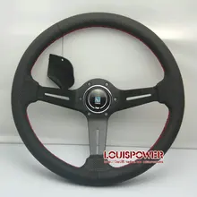 Free shipping hot 2014 new Nd leather steering wheel / racing steering wheel modified concave / racing wheel good quality