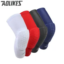 Aolikes 1ピースハニカムスポーツ安全テープバレーボールバスケットボールニーパッド圧縮靴下膝ラップブレース保護スリーブ(China)