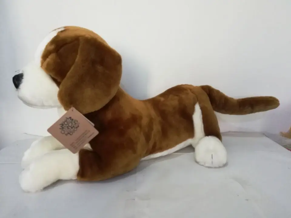 Большой 50x32 см Прекрасный склонны Бигль плюшевые игрушки мягкая собака кукла throw Подушка подарок на день рождения w2101