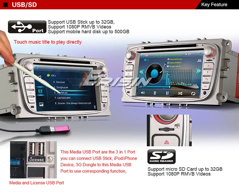 Flash Deal Car DVD CD Player Erisin ES7189F 7" Win8 UI Stereo GPS DAB+ System for Ford Focus Galaxy C-Max S-Max 16