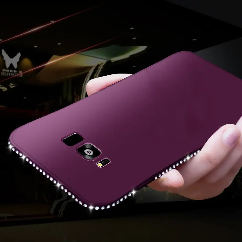 

Luxury Diamond Glitter Case For Samsung Galaxy S8 S9 Plus Rhinestones Cute soft TPU Silicone Matte Phone Cover For Samsung S 8 9