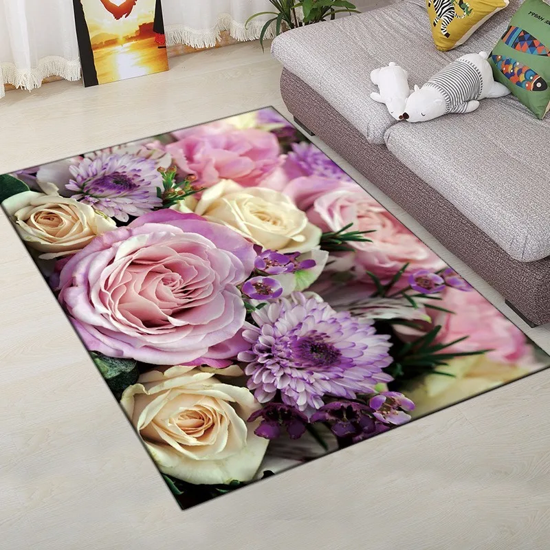 Романтическая роза 3D ковер для гостиной реактивной печати большой размер коврик для гостиной с цветами коврик для ванной кухни детский игровой коврик - Цвет: No.5