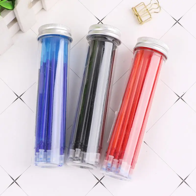 20Pcs/Set Blue Black Red Ink Erasable Gel Pen Refill Rod Magic Writing Tool Stationery School Office Supplies double out line magic colors oily pen paint marker pen office school supply art graffti stationery student painting writing tool