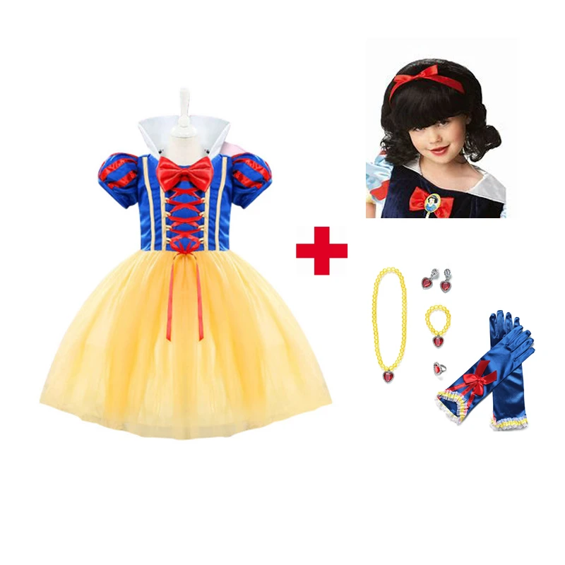 女の子白雪姫ドレス子供王女ハロウィーンパーティーコスプレ衣装とウィッグランタンスリーブドレスファンシー服 Girls Costumes Aliexpress