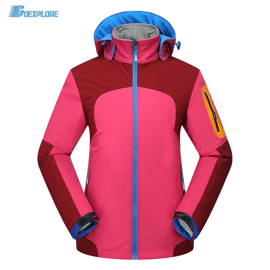 

Goexplore New Outdoor Sport Camping Hiking fleece Coat Windstopper Breathable Spring Autumn Women softshell jacket