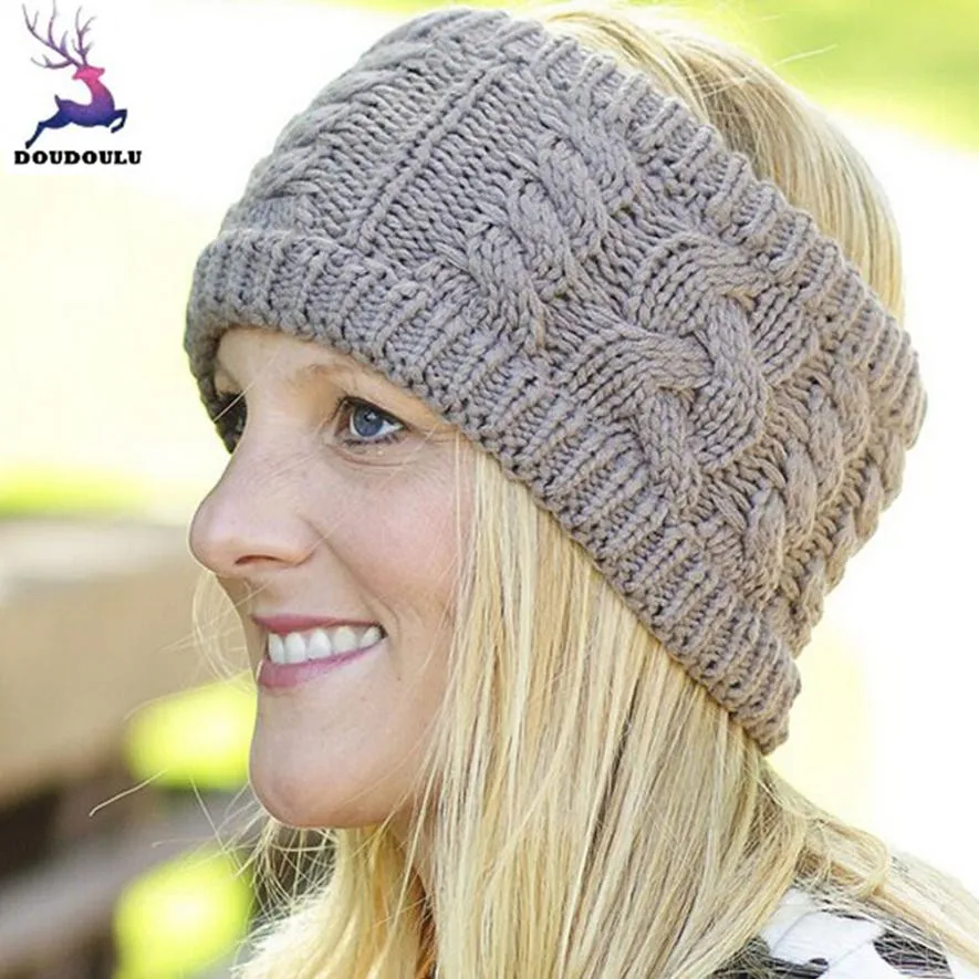 DOUDOULU Winter Snow Headband For Womens broadside hair accessories for