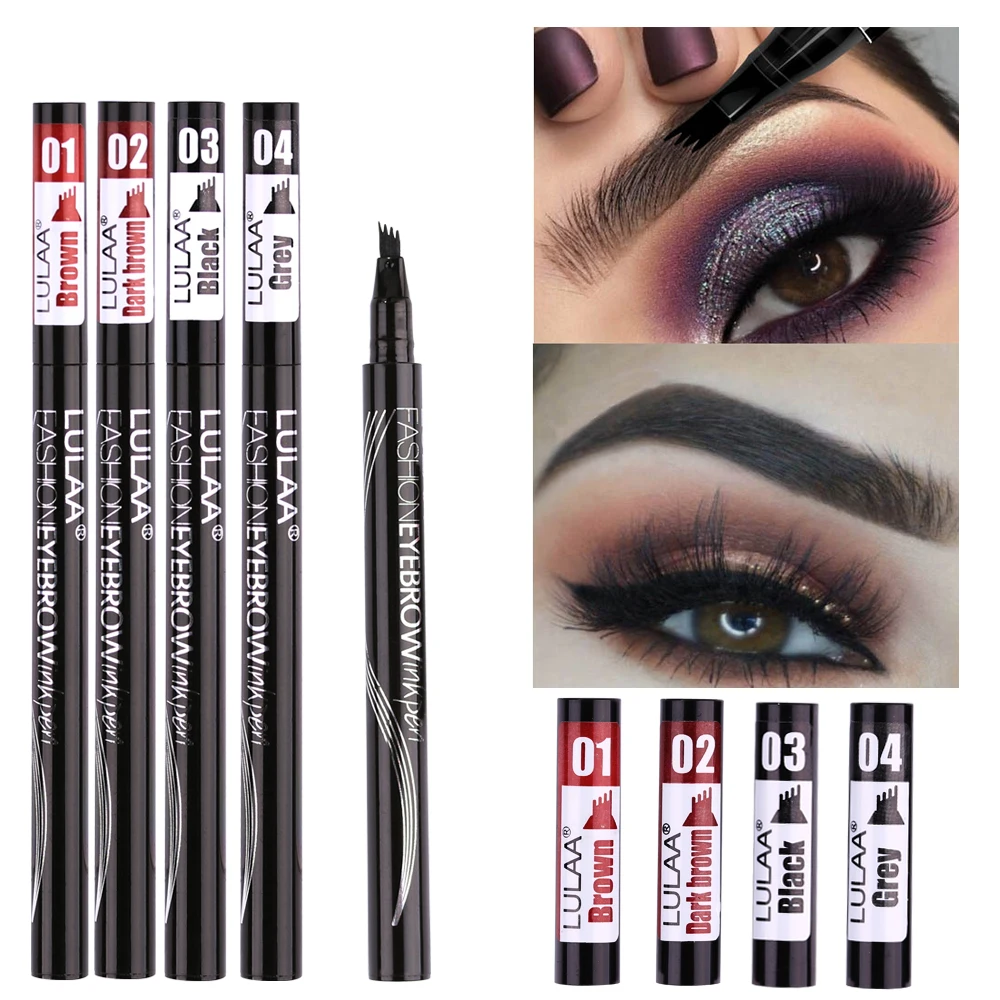 

LEKGAVD High-end 4 Head Fork Tip Automatic Matte Eyebrow Pencil Waterproof Eyebrow Tattoo Pen Lasting Cosmetic