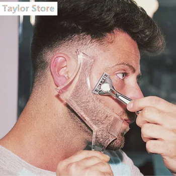 

Hot Sale 1PCS High Quality Beard Shaping Styling Template Beard Comb All-In-One Tool ABS Plus Comb for Hair Beard Trim Template