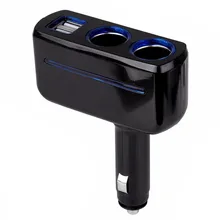 SHUNWEI 2 способа прикуривателя DC 12V 3.1A 80w двойной USB разъем зарядное устройство