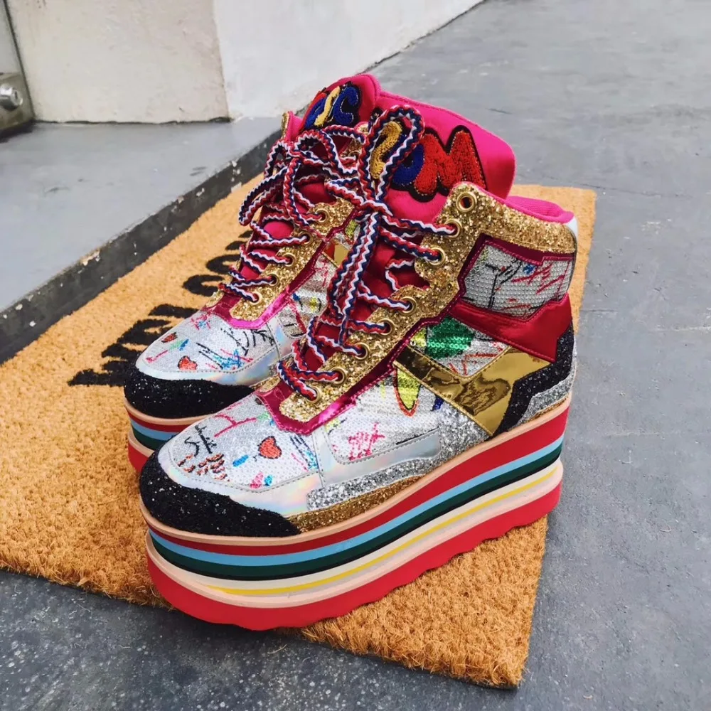 

Hot Buy Amazing Quality Wedges Shoes Fashion Luxury Brand Boots Super High Quality Casual Comfortable Flats Platform Wedges Shoe