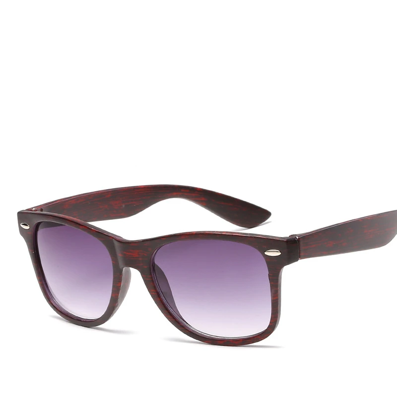 Солнцезащитные очки с квадратными линзами с мужской женские Зонт ретро модная дешевая Древесина зерна заклепки женские поляризационные солнцезащитные очки с градиентом рамы UV400 - Цвет линз: S293