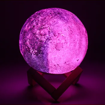 

Night Light 3D Printing Moon Lamp Lunar USB Charging Night Light Touch Control Brightness Colorful Tone 15CM led Night Light 35