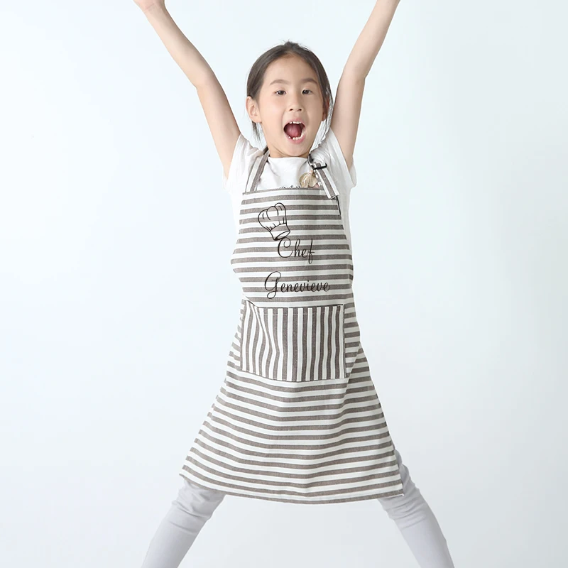 

Children's art apron painting clothes anti-fouling big children kindergarten children painting baby kitchen baking gown apron