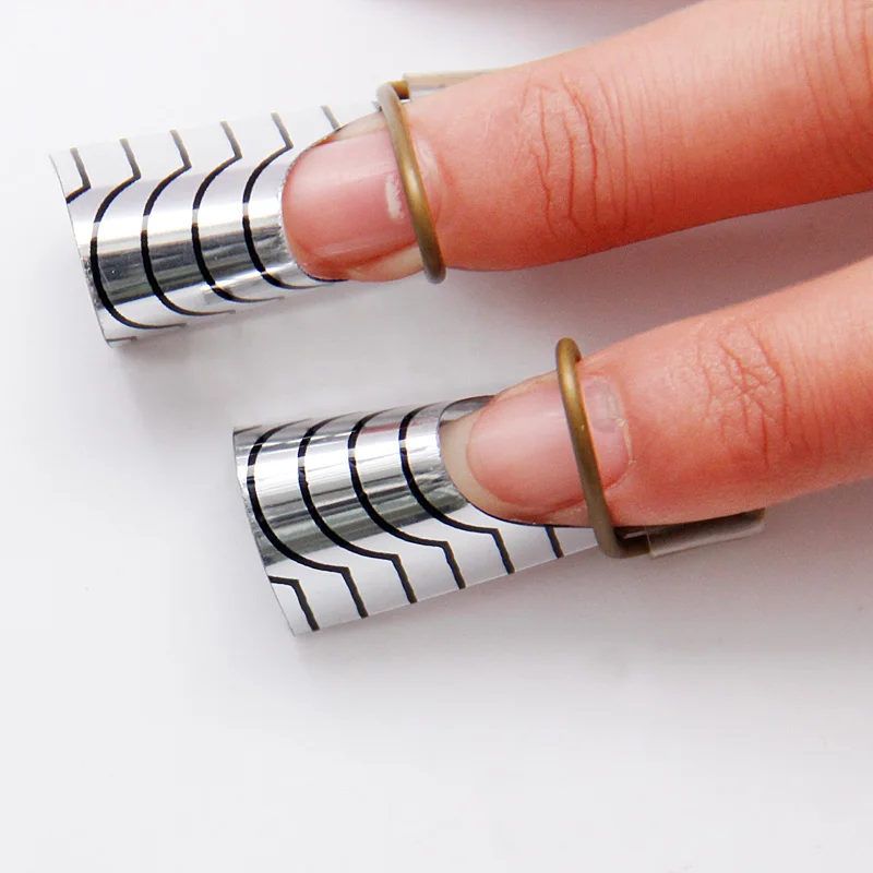5 шт. формы для наращивания ногтей серебристые и золотистые|extension forms|nail toolsacrylic nail