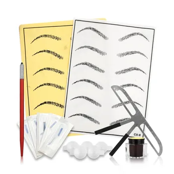 

Microblading Supplies Kit Eyebrow Professional Para Microblading Training Kits Practice Set Tauaje Tattoo Gun Silica Gel