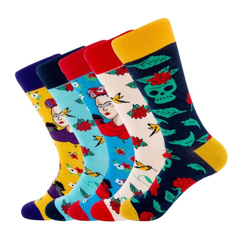 

2018 Lolita Flower Skull Socks Short Pattern Teenage Girl Funny Cotton Socks Women Winter Men Unisex Happy Short Socks Female