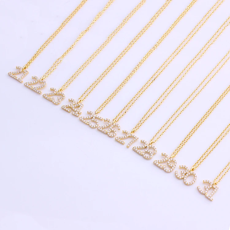 My Number Copper Necklace Pendant Gold Jewelry 21-31Lucky | Украшения и аксессуары