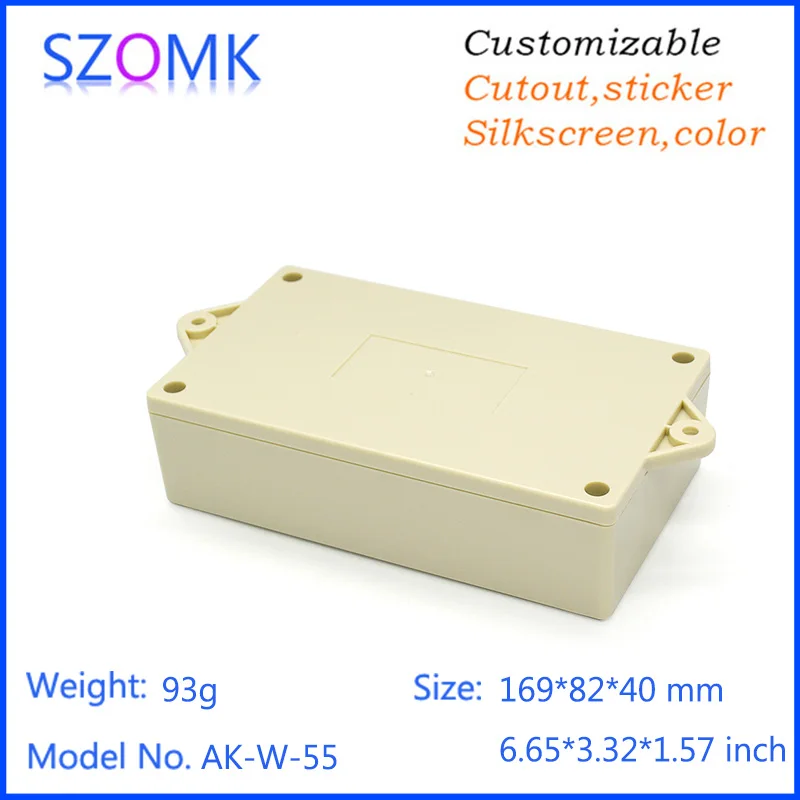 plastic Enclosure for PCB power shell Electric project box DIY for plastic wall mount instrument enclosure