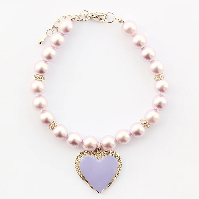 

Armi store Handmade Pet Dog Cat Purple Rhinestone Heart Pendant Necklace 51010 Puppy Boutique Wholesale