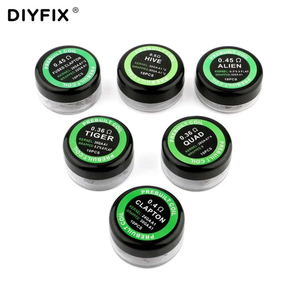 10 шт./лот A1 готовая Катушка Проволока сопротивления нагреву QUAD HIVE Tiger Alien Fused Clapton