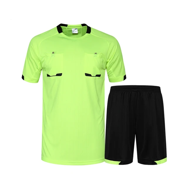 New professional men soccer jerseys referee uniforms football shirts