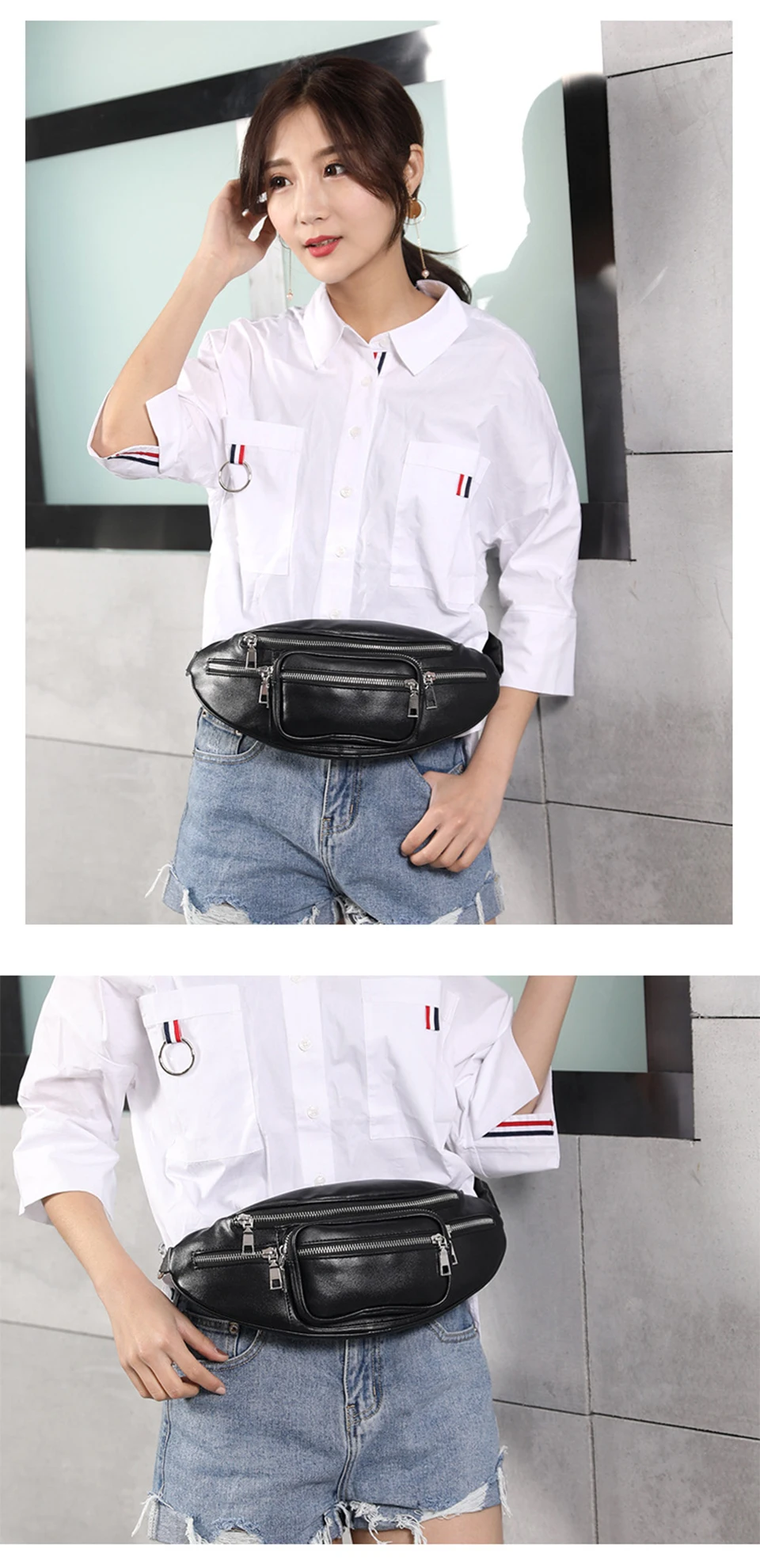 Waist Packs PU Leather Waist Bag Fashion Women Pouch Fanny Pack Men Belt Chest Bum Bags Money Nerka Heuptas Mobile Phone Pochete (14)
