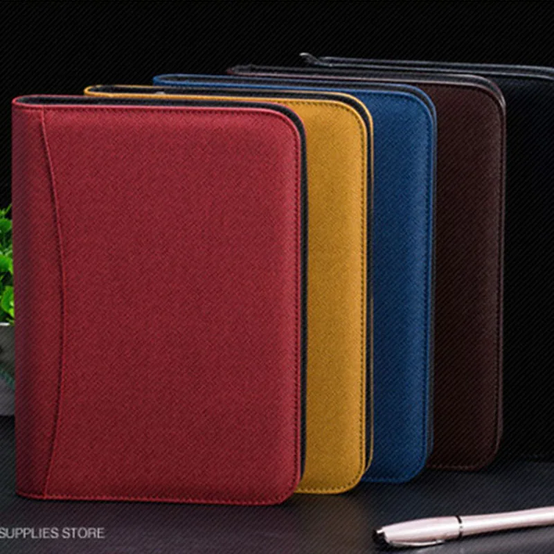 A5 a6 b5 فو الجلود دفتر دوامة الشخصية الألبان مخطط جدول المفكرة سفر منظم مدير مجلد حاسبة padfolio