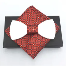 Карманные квадраты Мужская деревянная Бабочка Набор Запонок бренд бизнес деревянный галстук-бабочка галстук галстуки Запонки для свадьбы жениха