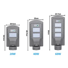 40 Вт 60 Вт 60 светодиоды водонепроницаемые светодиоды уличные светильники дорога Солнечный свет лампы Открытый Дорога Уличный настенный светильник индукции