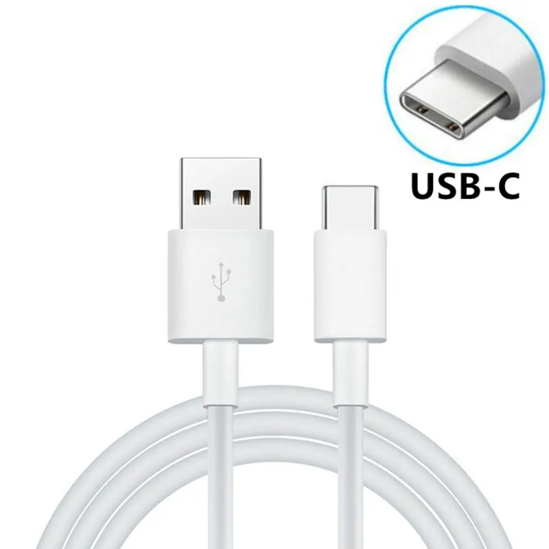Type c cable white Светодиодный светильник EU 2-портовый USB зарядное устройство Быстрая зарядка USB C кабель для huawei P20/P30 Pro/P20 Lite, Nova 3e 2S Honor 10 9 View 20 V20 - Тип штекера: Type c cable white