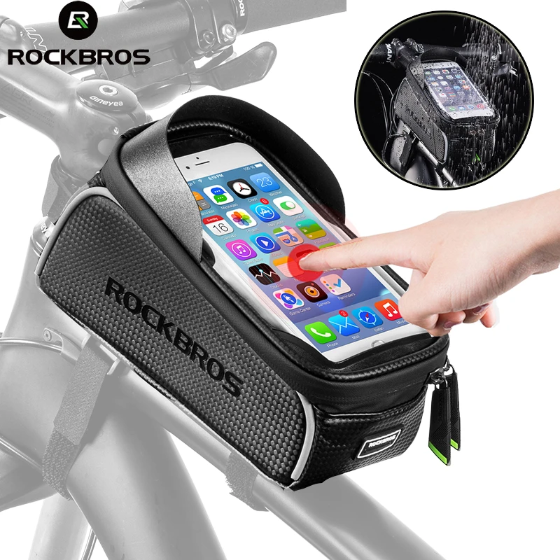 MTB Bicycle Front Tube Bag Pouch Waterproof Bike Frame Saddle Phone Holder Case