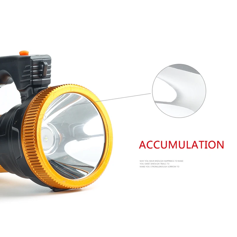 

LED Rechargeable Flashlight Super Bright Searchlight Handheld Portable Spotlight QJ888
