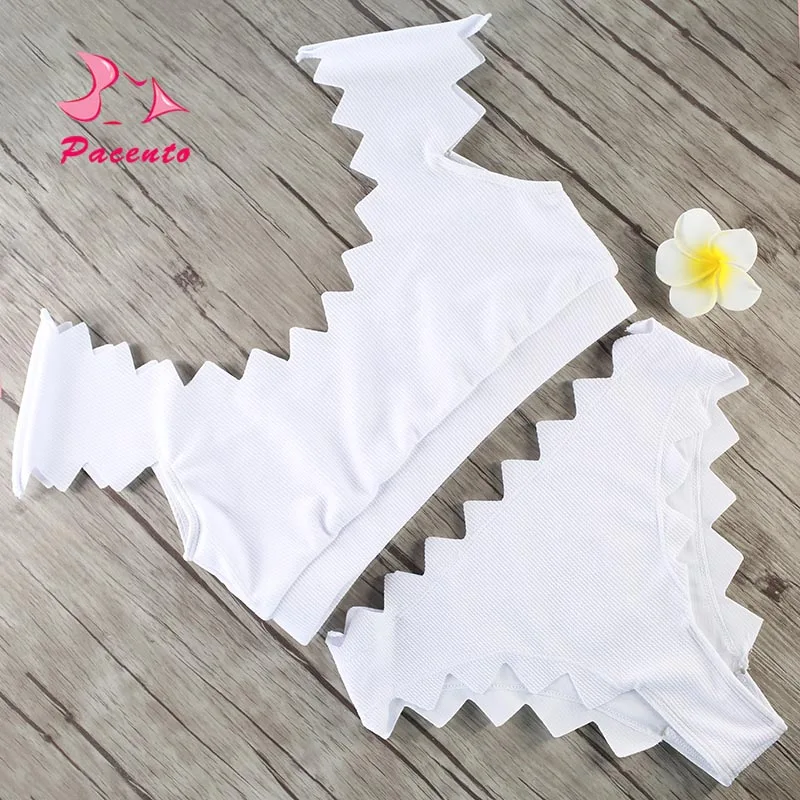 

Pacento 2017 New Solid White Swimwear Women Tank Top Bikini Set Sexy Beachwear Female Brazilian Biquini Juniors Swimsuits Plavky