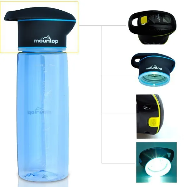 Mountop Portable Outdoor Sport Handy 750ml UV Ultraviolet Ray Water