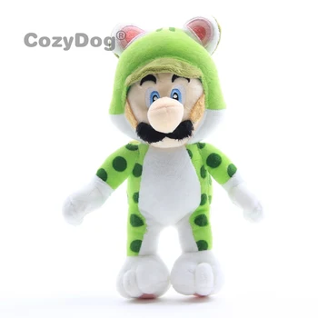 

Super Mario Bros 3D World Cat Luigi Plush Toy Cute Stuffed Animal Dolls 24cm Kids Gift