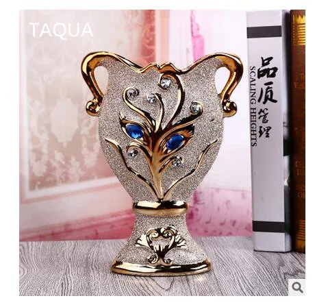 

TAQUA Cup shape ceramic vase coloured drawing or pattern Exquisite luxury home desktop flowers container furnishing articles