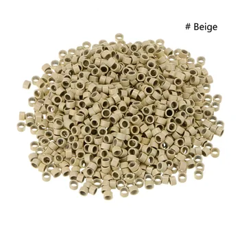 

Anmas Rucci 200pcs L Size Silicone Lined Screw Inside Micro Ring Link Crimp Beads Feather Hair Extension