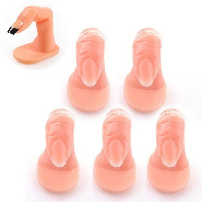 

10 Pcs Practice Fake Finger Nail Exercises Tools Model Hand Manicure Nail Art Training Display With Nail Or Without Nail